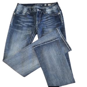 Miss Me Boot Cut Jeans Fleur De Liz Pocket